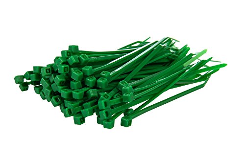 Gocableties Bridas de Plastico, Verde, 100 mm x 2,5 mm, Bridas Cables de Pimera Calidad, 100 Piezas