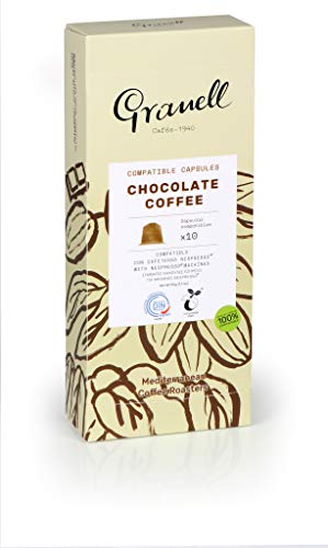 Granell - Aromas - Espresso Chocolate | Capsulas Compatibles Nespresso 100% Café Arabica - 10 Cápsulas de Café Compostables