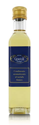 Grazioli Tartufi Aceite de Oliva trufado, Aceite aromatizado con trufa Blanca, 250ml