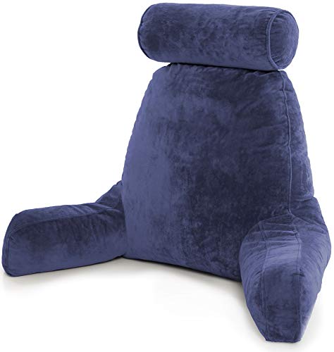 Husband Pillow Almohada Esposo-Gran Soporte de Cama para Descansar y Leer Cómodo – Dark Blue
