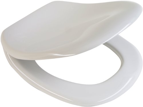 Ideal Standard K700801 Kimera - Asiento de inodoro con tapa (bisagra de acero inoxidable), color blanco
