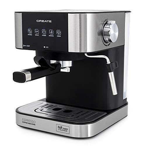 IKOHS Create Cafetera Expresso Automática Thera Stylance Pro - Cafetera Espress para Espresso y Cappuccino, 20 Bares, 1100 W, 1,5 litros, Vaporizador Orientable, Doble Salida, Regulador de Presión