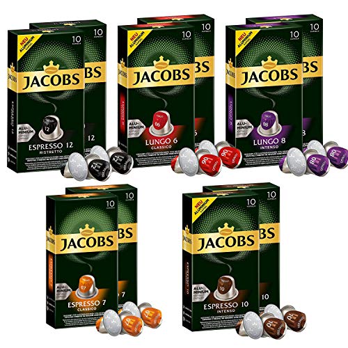Jacobs Aluminum Nespresso® * - Cápsulas de café compatibles - Paquete de 10 (100 porciones)