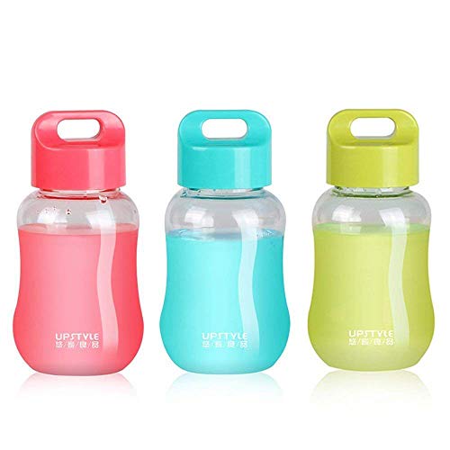 JILIGUALA Mini tazas de plástico de viaje para café, botella de agua deportiva botella de agua taza para leche, café, té, jugo, tamaño 180 ml, paquete de 3