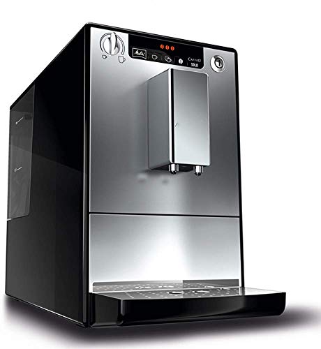 Jsmhh Grano a la Taza de café de la máquina automática de Aislamiento Goteo Cafetera Home Office 1400 W 1,8 litros, Negro (Color : Silver)
