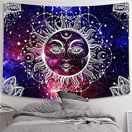 JXGG Tapiz de Mandala Fondo de búho de Noche Tapiz Celestial Dormitorio Colgante de Pared decoración 150x130 cm