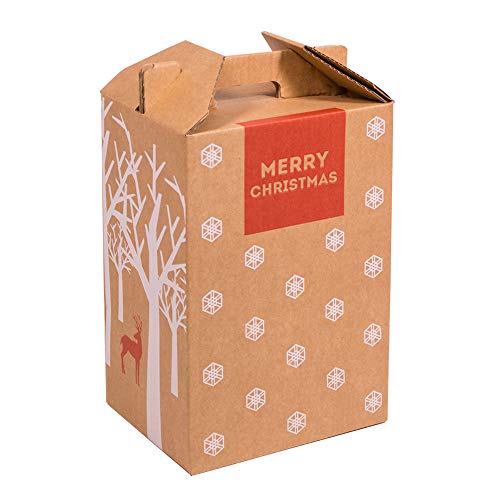 KARTOX | Caja para Vino | Estuche de 4 Botellas de Vino | Caja para Lote de Navidad | Impreso | 4 Unidades