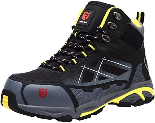LARNMERN Zapato de Seguridad S3 SRC,LM-1702, con Tapa de Acero con Suela Antideslizante Caucho, Antiestático (43 EU，Gris)