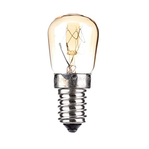 LED estándar de filamento, Lámparas Pygmy con Tapa de Rosca pequeña E14 para Horno, hasta 300 Grados, 2650k, Blanco cálido 15w / 25w
