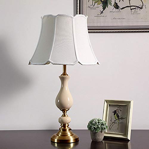 LG Snow All Copper Continental American Creative Home Retro Hot Ceramic Lámpara LED para sala de estar, 1 * E27 (41 * 71 cm)