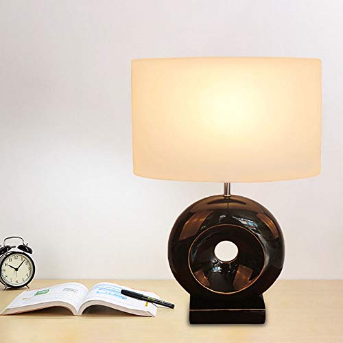 LG Snow Lámpara de mesa de noche moderna con decoración sencilla para dormitorio, lámpara LED de tela creativa, 1 bombilla E27 (42 x 60 cm)