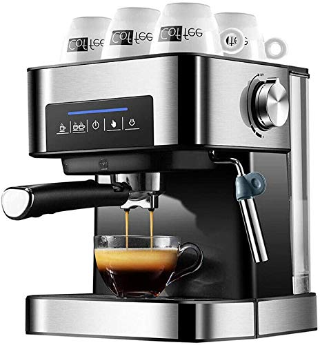 Máquina de café exprés, LED con pantalla táctil, extracción automática, vaporizador de flores, vaporizador de leche, concentración de café de extracción de alta presión 20BAR, se puede ajustar, 1.5L
