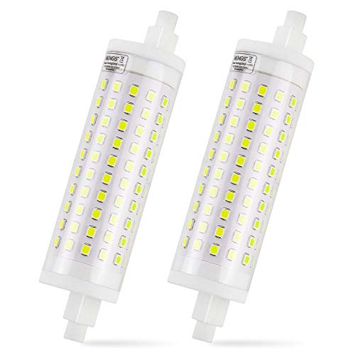 MENGS Pack de 2 bombillas LED R7s, 118 mm, 15 W, regulables, J118, luz lineal, 6000 K, blanco frío, 1500 lm, reemplaza a foco halógeno de 120 W, AC 220 – 240 V