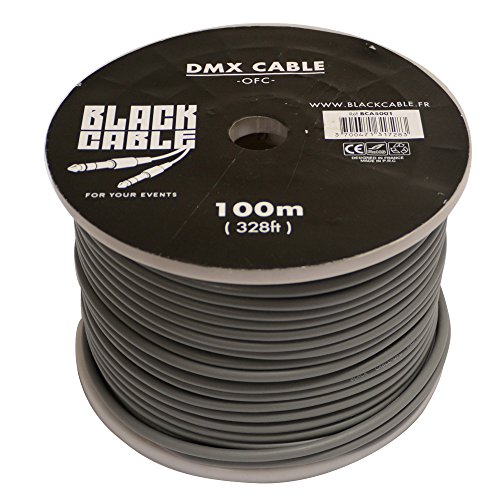 Negro Cable DMX - 512 DMX cable 100m bobina negro