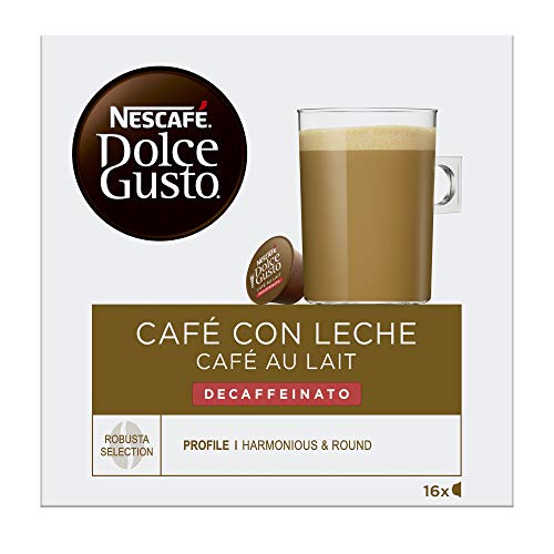 NESCAFÉ Dolce Gusto Café con Leche Descafeinado | 16 cápsulas de café