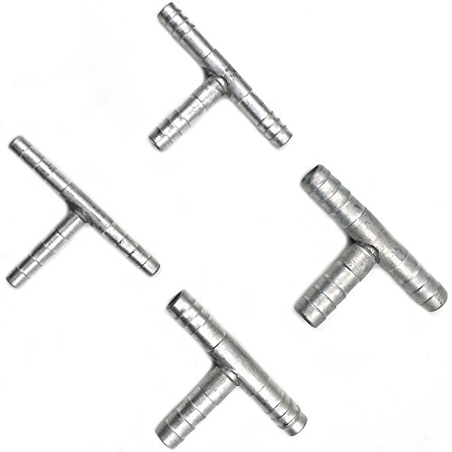 Nikauto Lote de 4 piezas de 5/16 pulgadas 13/32 pulgadas 1/2 pulgadas 5/8 pulgadas para aire acondicionado de coche de aluminio 3 juntas de conexión