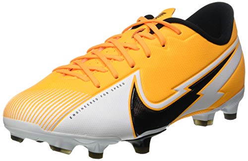 Nike Jr. Vapor 13 Academy FG/MG, Football Shoe, Laser Orange/Black-White-Laser Orange, 36.5 EU