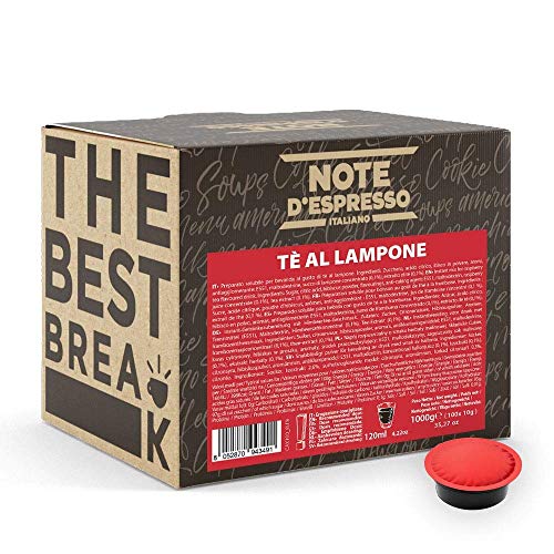 Note d'Espresso - Cápsulas para las cafeteras Lavazza y A Modo Mio, Red Raspberry, 10 g (caja de 100 unidades)