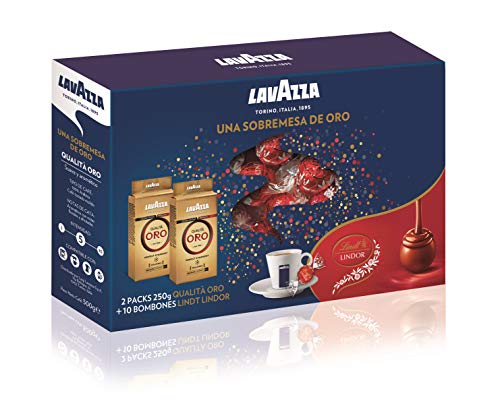 OFISTRADE Pack Christmas Lavazza&Lindt: 2 uds Lavazza Qualita Oro 250g + Lindt 10 bombones Lindor