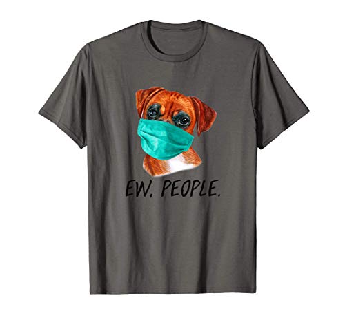 Perro Boxer con mascarilla Ew, People Camiseta