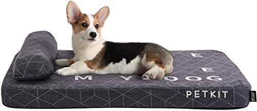 PETKIT Colchón de espuma viscoelástica para perros con cojín, cama ortopédica lavable, sofá cómodo y transpirable para gatos y perros, grosor de 8 cm (Largo90cm * ancho70cm * espesor 8 cm)