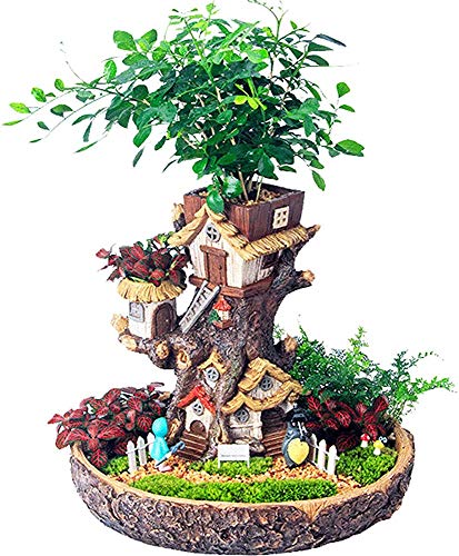 Pote de flores, microsematista Flowerpot Resina Bacon, Ornamento de la oficina en casa Bonsai, Bosque de fantasía Pottín en maceta,A