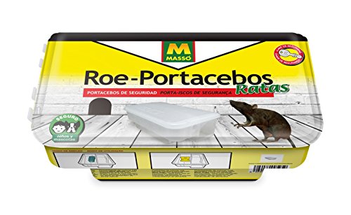 Roe 231318 Portacebos Ratas, Transparente, 23x12.2x7.3 cm