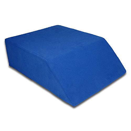 Sanolind Almohada Ortopédica de la Elevación de Las Piernas, Cojín para Las Venas/Tamaño 70 x 50 x 20 cm Almohada de Cuña (Azul)