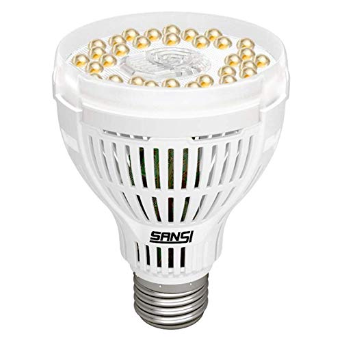 SANSI 15W Bombilla LED de Cultivo para Plantas de Interior, Bombilla LED de Espectro Completo para de Equivalente a 150 W, E27 Luz Artificial de Cultivo para jardín, Invernadero, hidropónico