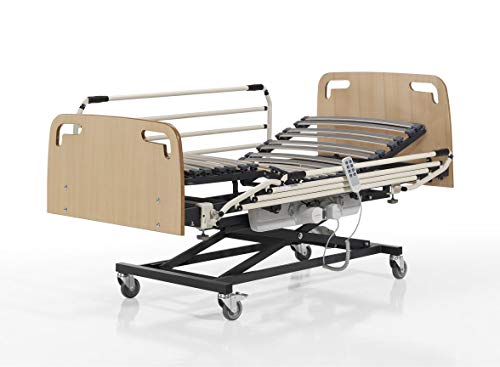 SANTINO Camas Articuladas Geriátrica de Hospital con Carro Elevador Medida 90 x 190 cm