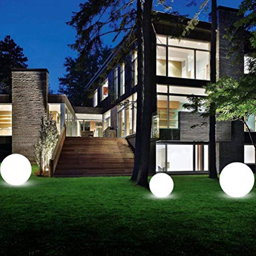Uonlytech luz de bola led lámpara de césped led impermeable con control remoto luz de piscina led para fiesta en el jardín (1 piezas 12 cm)