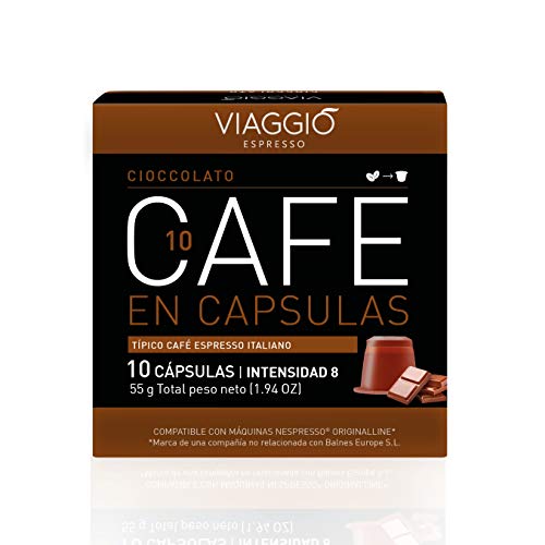 Viaggio Espresso Cápsulas de café compatibles con máquinas Nespresso Chocolate (60 Cápsulas)