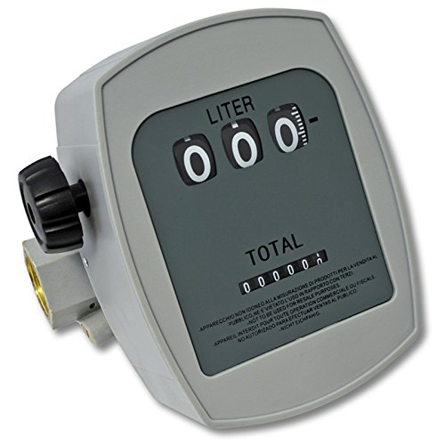 WilTec Medidor de gasoil 3 Bar 10-60l/min Conexiones 1" Desviación 1%