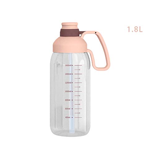 Xu Yuan Jia-Shop Botella de Agua Gran Capacidad de Fitness Hervidor plástico Portable de la Copa de Paja 1,8 Deportes, Tiempo Libre Copa Espacio Caldera Grande Botella de hidro