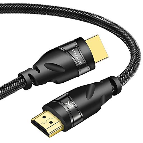 YIWENTEC - Cable de cobre HDMI 2.1 de 8K, UHD, HDR, 48 Gbps, 8K a 60 Hz, 4K a 120 Hz, compatible con HDCP, 3D, HDMI - Cable para PS4, decodificador, televisión HD y proyectores