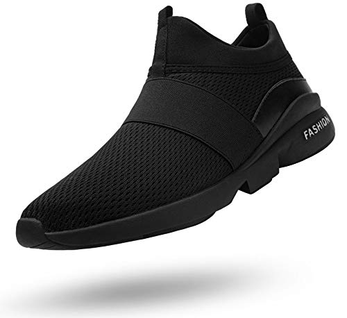 Ziboyue Zapatos de Seguridad Hombres Mujer Liviano S1P SRC Zapatillas de Trabajo con Punta de Acero Transpirable(Súper Negro,42.5 EU)