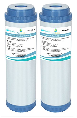 AquaHouse - Cartucho de filtro de agua de carbón activado granular de 10 pulgadas para ósmosis inversa, casa entera, agua potable