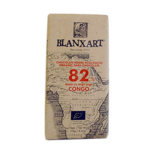 Blanxart Tableta de Chocolate Negro Ecológico - Congo 82% Cacao 1 Unidad 125 g