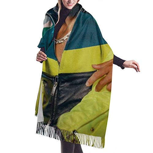 Bufanda de mantón Mujer Chales para, Bufanda de cachemir unisex Cozy Elegant Accessories Manta para viajes a casa 77 'x27'