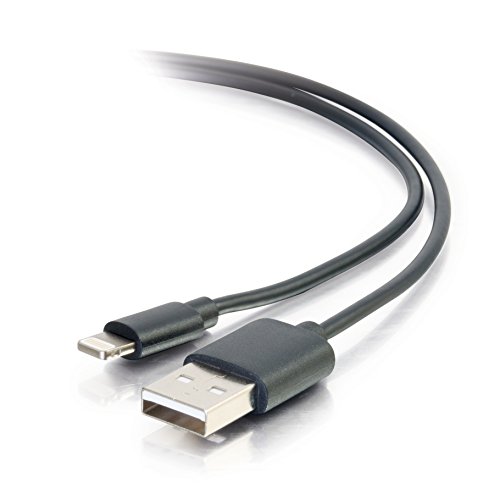 C2G 1m USB A - Lightning m/m Negro - Cables de Conectores Lightning (1 m, Lightning, USB A, Negro, Apple iPad, iPhone, iPod)