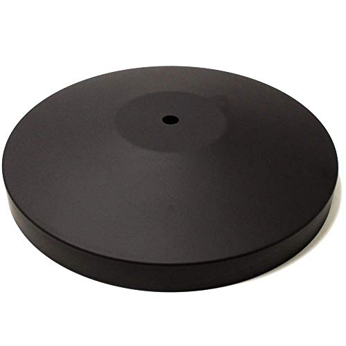 Cablematic - Base negra de 350mm para poste de cinta retraible extensible