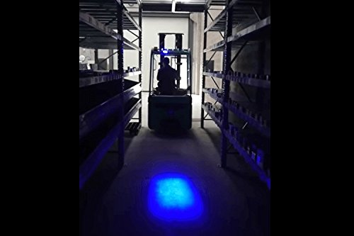 Carall - Faro LED para carretilla elevadora, luz azul 9-60 V, 20 W, señal luminosa de advertencia