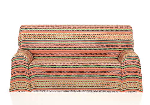 Cardenal Textil Azteca Foulard Multiusos, Naranja, 180x290 cm