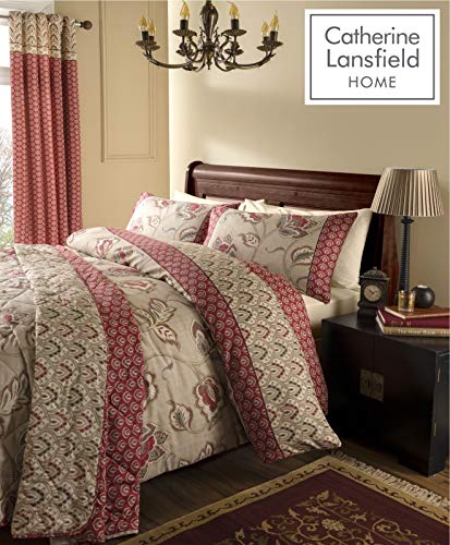 Catherine Lansfield Kashmir - Juego de cama (algodón de 200 hilos), matrimonio, 220 x 320 cm