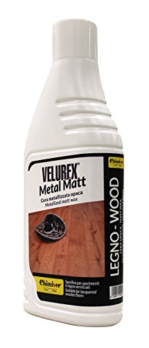 Chimiver - VELUREX Metal Matt | Cera Metalizada Mate para moquetas, la Mantenimiento de Suelos de Madera Suelos de Resina y resilienti Muy rovinati. Botella de 1L