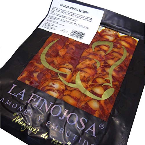 Chorizo Ibérico Bellota La Finojosa (Los Pedroches) Loncheado y envasado al vacío. Lote 10 paquetes de 100 gramos/ud.