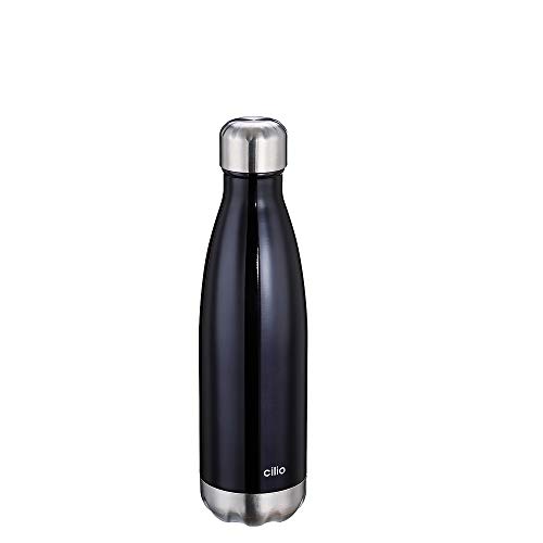 Cilio Elegante - Termo (500 ml, Acero Inoxidable), Color Negro