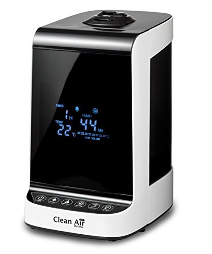 Clean Air Optima CA-605 Humidificador con ionizador, 138 W, Blanco/Negro, 35 cm x 27,3 cm x 20,2 cm
