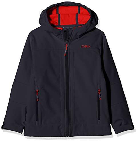 CMP Softshell Jacket with ClimaProtect WP 7.000 Technology Chaqueta, Chico, Anthracite-Ferrari, 140
