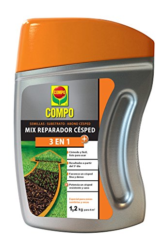 COMPO Mix reparador 3 en 1 Semillas, substrato y abono césped, para 6 m², 1.2 kg